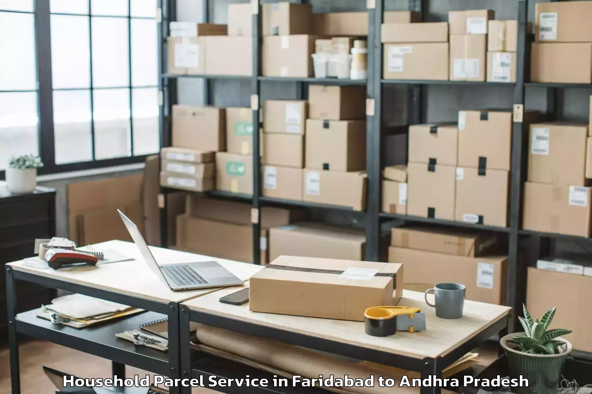 Easy Faridabad to Pithapuram Household Parcel Booking